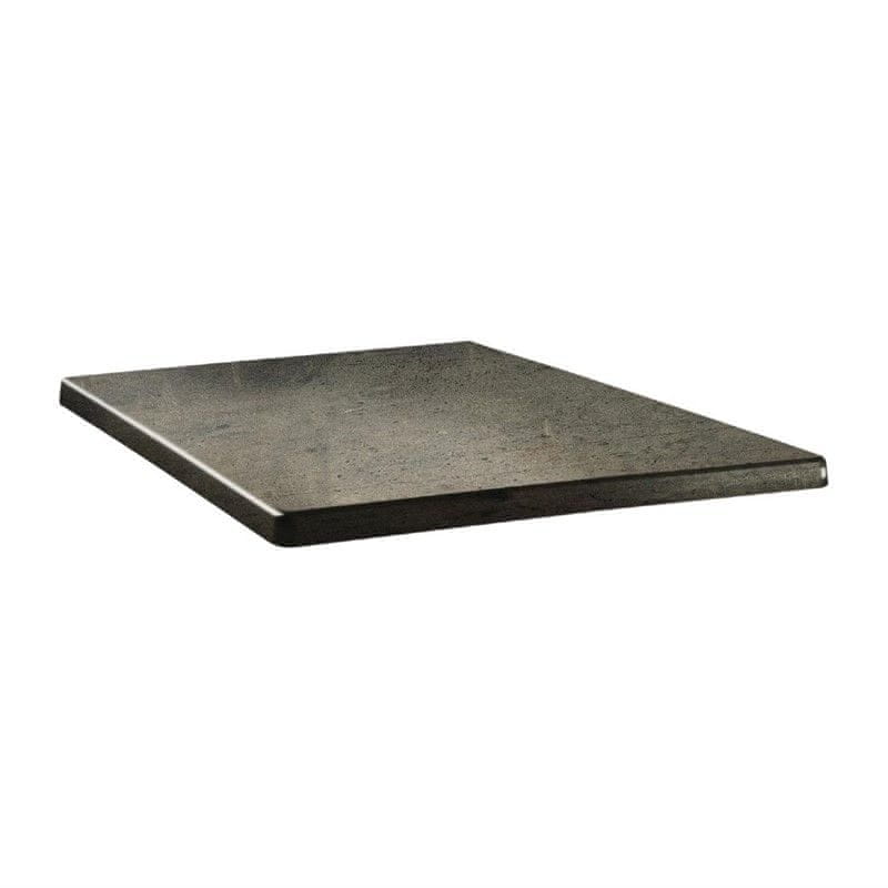 Topalit štvorcová stolová doska s klasickým tvarom betón 600mm
